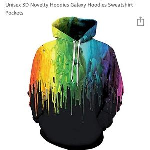 Unisex 3D Novelty Hoodie Paint Drip Sweatshirt